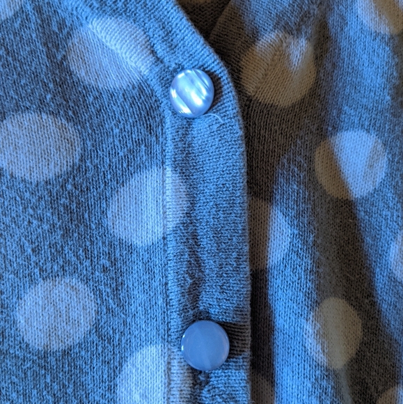 All Seasons Cardigan! Merona Lg. Pollka Dots! Lg - Picture 5 of 7